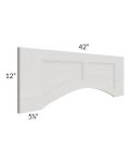 Salem Light Grey 42" Arched Raised Panel Valance (Trimmable)