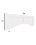 Tuscan Cloud 48" Arched Recessed Panel Valance (Trimmable)