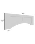 Tuscan Painted Grey 48" Arched Recessed Panel Valance (Trimmable)