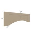 Tuscan Oyster 48" Arched Recessed Panel Valance (Trimmable)