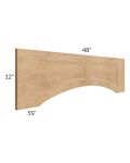 Tuscan Timber 48" Arched Recessed Panel Valance (Trimmable)