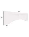 Midtown Cloud Shaker 48" Arched Recessed Panel Valance (Trimmable)