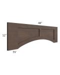 Vienna Kona Brown 48" Arched Recessed Panel Valance (Trimmable)