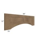 Midtown Mocha Shaker 48" Arched Recessed Panel Valance (Trimmable)