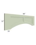 Midtown Pistachio Green Shaker 48" Arched Recessed Panel Valance (Trimmable)