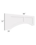Vienna Cloud 48" Arched Recessed Panel Valance (Trimmable)