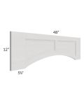 Salem Light Grey 48" Arched Recessed Panel Valance (Trimmable)