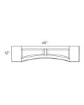 Union 48" Arched Recessed Panel Valance (Trimmable)