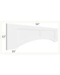 54" Arched Recessed Panel Valance (Trimmable)