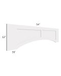 Vienna Cloud 54" Arched Raised Panel Valance (Trimmable)