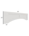 Salem Light Grey 54" Arched Raised Panel Valance (Trimmable)