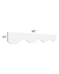 Aspen White Shaker 48" Scalloped Valance