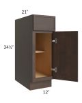 Vienna Kona Brown 12" Vanity Base Cabinet