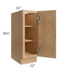 Vienna Timber 12" Full Height Door Vanity Base Cabinet