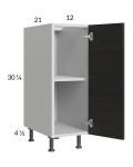 Euro Cafe 12" Full Height Door Vanity Base Cabinet