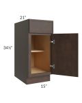 Vienna Kona Brown 15" Vanity Base Cabinet