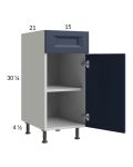 Harbor Navy 15" Vanity Base Cabinet