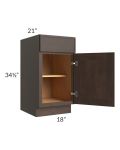 Vienna Kona Brown 18" Vanity Base Cabinet