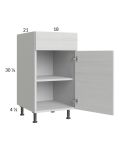 Euro White Grain 18" Vanity Base Cabinet