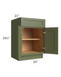 Midtown Hunter Green Shaker 24" Vanity Base Cabinet