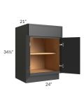 Vienna Black 24" Vanity Base Cabinet