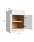 Union White 24" Vanity Base Cabinet