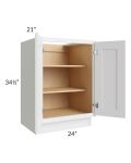Stratus White 24" Full Height Door Vanity Base Cabinet