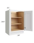Gramercy White 24" Full Height Door Vanity Base Cabinet