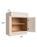 Midtown Cream Shaker 30" Vanity Base Cabinet