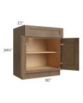 Midtown Mocha Shaker 30" Vanity Base Cabinet