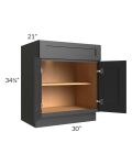 Midtown Black Shaker 30" Vanity Base Cabinet