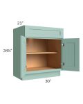 Midtown Sage Green Shaker 30" Vanity Base Cabinet