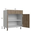 Milan Pecan 30" Vanity Base Cabinet