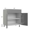 Milan Grey Gloss 30" Vanity Base Cabinet