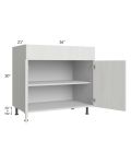 Milan Cream 36" Vanity Base Cabinet