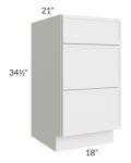 Vienna Cloud 18" Vanity 3-Drawer Base Cabinet