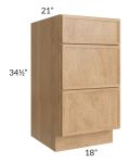 Vienna Timber 18" Vanity 3-Drawer Base Cabinet