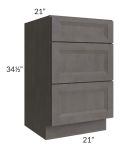 Salem Dark Grey 21" Vanity Drawer Base Cabinet