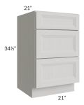 Salem Light Grey 21" Vanity Drawer Base Cabinet
