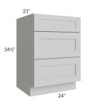 Tuscan Painted Grey 24" Vanity Drawer Base Cabinet