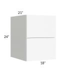 Venetian White Matte 18" Hanging 2-Drawer Vanity Base Cabinet