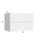 Venetian White Matte 36" Hanging Vanity Sink Base Cabinet with Drawers