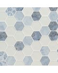 Vista Azul Hexagon Glass Tile