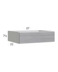Euro Grey 27" Knee Drawer