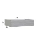 Euro Grey 30" Knee Drawer