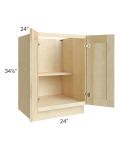 Unfinished Shaker 24" Full Height Door Base Cabinet
