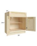Unfinished Shaker 30" Sink Base Cabinet