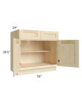 Unfinished Shaker 36" Sink Base Cabinet