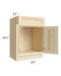 Unfinished Shaker 24" Vanity Sink Base Cabinet