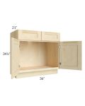 Unfinished Shaker 36" Vanity Sink Base Cabinet